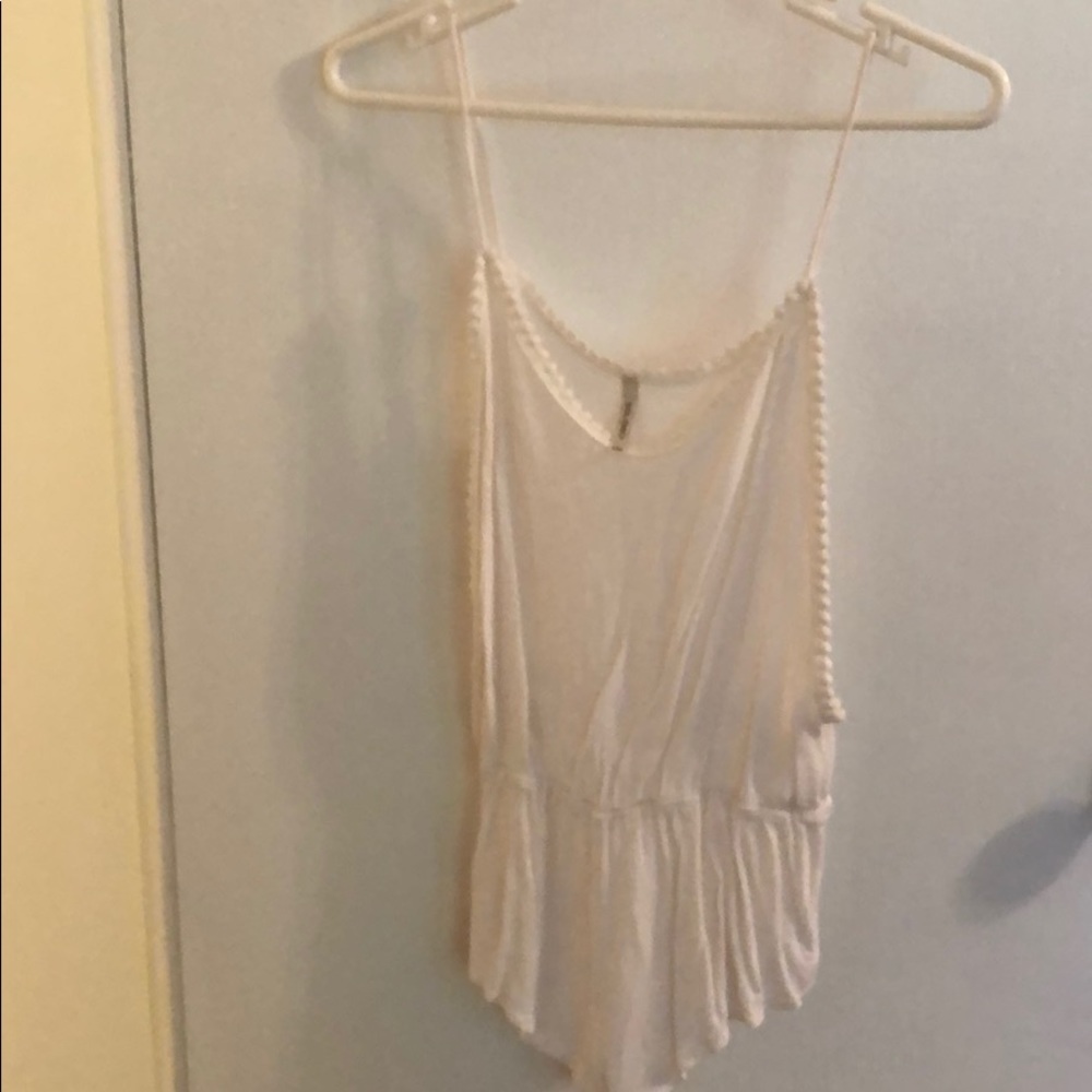 White beach cover up romper